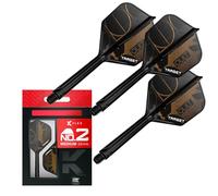 Target Darts K-Flex Cult Ailes et tiges de Fléchettes, N° 2 (Moyen, 33mm) | Lot de 3 Système Intégré d'ailes et de Tiges Kflex, Moulée Tout-en-Un Tige | Accessoires Professionnels Fléchettes