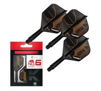 Target Darts K-Flex Cult Ailes et tiges de Fléchettes, N° 6 (Court, 19mm) | Lot de 3 Système Intégré d'ailes et de Tiges Kflex, Moulée Tout-en-Un Tige | Accessoires Professionnels Fléchettes