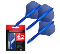 Target Darts K Flex Fléchettes et Arbres Intégrés, No.2 Bleu (Intermédiaire) | Pack de 3 Fléchettes Moulées K-Flex - No2, Kflex All in One Flèche et Tige de Fléchettes Moulées | Dart Accessories