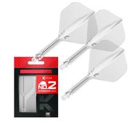 Target Darts K Flex Fléchettes et Arbres Intégrés, No.2 Clair (Intermédiaire) | Pack de 3 Fléchettes Moulées K-Flex - No2, Kflex All in One Flèche et Tige de Fléchettes Moulées | Dart Accessories