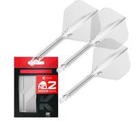 Target Darts K Flex Fléchettes et Arbres Intégrés, No.2 Clair (Moyen) | Pack de 3 Fléchettes Moulées K-Flex - No2, Kflex All in One Flèche et Tige de Fléchettes Moulées | Dart Accessories