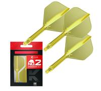 Target Darts K Flex Fléchettes et Arbres Intégrés, No.2 Jaune (Intermédiaire) | Pack de 3 Fléchettes Moulées K-Flex - No2, Kflex All in One Flèche et Tige de Fléchettes Moulées | Dart Accessories