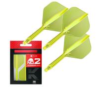 Target Darts K Flex Fléchettes et Arbres Intégrés, No.2 Jaune (Intermédiaire) | Pack de 3 Fléchettes Moulées K-Flex - No2, Kflex All in One Flèche et Tige de Fléchettes Moulées | Dart Accessories