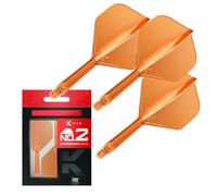 Target Darts K Flex Fléchettes et Arbres Intégrés, No.2 Orange (Intermédiaire) | Pack de 3 Fléchettes Moulées K-Flex - No2, Kflex All in One Flèche et Tige de Fléchettes Moulées | Dart Accessories