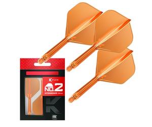 Target Darts K Flex Fléchettes et Arbres Intégrés, No.2 Orange (Intermédiaire) | Pack de 3 Fléchettes Moulées K-Flex - No2, Kflex All in One Flèche et Tige de Fléchettes Moulées | Dart Accessories