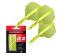 Target Darts K Flex Fléchettes et Arbres Intégrés, No.2 | Pack de 3 Fléchettes Moulées K-Flex - No2, Kflex All in One Flèche et Tige de Fléchettes Moulées Longueurs: Court, Intermédiaire et Moyen