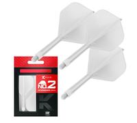 Target Darts K Flex Fléchettes et Arbres Intégrés, No.2 | Pack de 3 Fléchettes Moulées K-Flex - No2, Kflex All in One Flèche et Tige de Fléchettes Moulées Longueurs: Court, Intermédiaire et Moyen