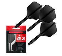 Target Darts K Flex Fléchettes et Arbres Intégrés, No.2 | Pack de 3 Fléchettes Moulées K-Flex - No2, Kflex All in One Flèche et Tige de Fléchettes Moulées Longueurs: Court, Intermédiaire et Moyen