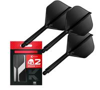 Target Darts K Flex Fléchettes et Arbres Intégrés, No.2 | Pack de 3 Fléchettes Moulées K-Flex - No2, Kflex All in One Flèche et Tige de Fléchettes Moulées Longueurs: Court, Intermédiaire et Moyen