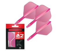 Target Darts K Flex Fléchettes et Arbres Intégrés, No.2 Rose (Court) | Pack de 3 Fléchettes Moulées K-Flex - No2, Kflex All in One Flèche et Tige de Fléchettes Moulées | Dart Accessories