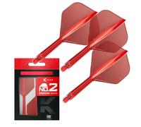 Target Darts K Flex Fléchettes et Arbres Intégrés, No.2 Rouge (Moyen) | Pack de 3 Fléchettes Moulées K-Flex - No2, Kflex All in One Flèche et Tige de Fléchettes Moulées | Dart Accessories