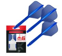 Target Darts K Flex Ailettes et Tiges de Fléchettes Intégrées, No.6 Bleu (Moyen) | Lot de 3 K-Flex - No.6, Kflex All in One Ailettes et Tiges de Fléchettes Moulées | Accessoires de Fléchettes