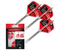 Target Darts K-Flex Game Over/Press Start/You Win Fléchettes Ailettes et Arbres, N° 6 | Lot de 3 Systèmes Intégrés Kflex Vol et Arbre, Tige Moulée Tout-en-Un - Court/Intermédiaire/Moyen | Accessoires