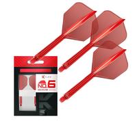 Target Darts Ailettes et tiges de fléchettes intégrées K-Flex No.6 Moyen 33mm Rouge – Lot de 3