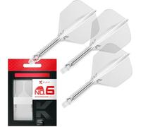 Target Darts K Flex Integrated Dart Flights and Shafts, No.6 Clair (Intermédiaire) | Lot de 3 K-Flex - No6, Kflex All in One Moulded Dart Flight & Stem | Professional Dart Accessories