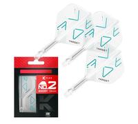 Target Darts K-Flex Rove Ailes et tiges de Fléchettes, N° 2 (Court, 19mm) | Lot de 3 Système Intégré d'ailes et de Tiges Kflex, Moulée Tout-en-Un Tige | Accessoires Professionnels Fléchettes