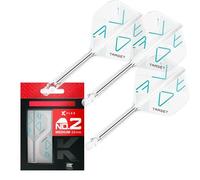 Target Darts K-Flex Rove Ailes et tiges de Fléchettes, N° 2 (Moyen, 33mm) | Lot de 3 Système Intégré d'ailes et de Tiges Kflex, Moulée Tout-en-Un Tige | Accessoires Professionnels Fléchettes