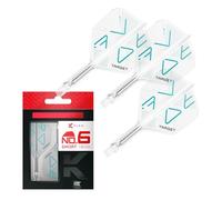 Target Darts K-Flex Rove Ailes et tiges de Fléchettes, N° 6 (Court, 19mm) | Lot de 3 Système Intégré d'ailes et de Tiges Kflex, Moulée Tout-en-Un Tige | Accessoires Professionnels Fléchettes