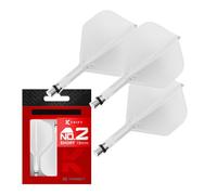 Target Darts K-Shift N° 2 Intégrés Vols et Arbres | K Shift N° 2 Système Vol et Arbre, Blanc - K-Flex Court Shift Spin Base, Accessoires de Fléchettes Professionnels