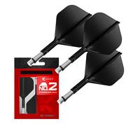 Target Darts K-Shift N° 2 Intégrés Vols et Arbres | K Shift N° 2 Système Vol et Arbre, Noir- K-Flex Intermédiaire Shift Spin Base, Accessoires de Fléchettes Professionnels