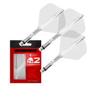 Target Darts K-Shift N° 2 Intégrés Vols et Arbres | K Shift N° 2 Système Vol et Arbre, Transparent - K-Flex Intermédiaire Shift Spin Base, Accessoires de Fléchettes Professionnels