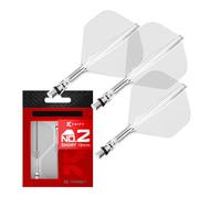 Target Darts K-Shift N° 2 Intégrés Vols et Arbres | K Shift N° 2 Système Vol et Arbre, Transparent - K-Flex Court Shift Spin Base, Accessoires de Fléchettes Professionnels