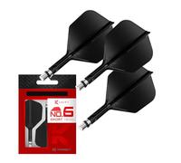 Target Darts K-Shift N° 6 Intégrés Vols et Arbres | K Shift N° 6 Système Vol et Arbre, Noir - K-Flex Court Shift Spin Base, Accessoires de Fléchettes Professionnels