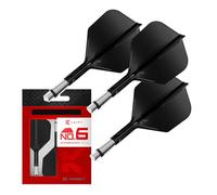 Target Darts K-Shift N° 6 Intégrés Vols et Arbres | K Shift N° 6 Système Vol et Arbre, Noir - K-Flex Intermédiaire Shift Spin Base, Accessoires de Fléchettes Professionnels