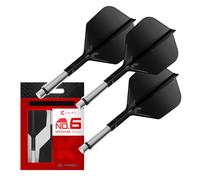 Target Darts K-Shift N° 6 Intégrés Vols et Arbres | K Shift N° 6 Système Vol et Arbre, Noir - K-Flex Moyen Shift Spin Base, Accessoires de Fléchettes Professionnels