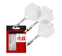 Target Darts K-Shift N° 6 Intégrés Vols et Arbres | K Shift N° 6 Système Vol et Arbre, Transparent - K-Flex Intermédiaire Shift Spin Base, Accessoires de Fléchettes Professionnels
