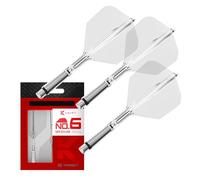 Target Darts K-Shift N° 6 Intégrés Vols et Arbres | K Shift N° 6 Système Vol et Arbre, Transparent - K-Flex Moyen Shift Spin Base, Accessoires de Fléchettes Professionnels