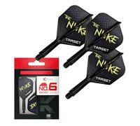 Target Darts Luke Littler Ailettes et Système d'arbre, No.2/No.6 | Pack de 3 Ailettes Kflex All in One, The Nuke Player Edition Accessoires de Fléchettes | Fléchettes K-Flex Court/Intermédiaire/Moyen