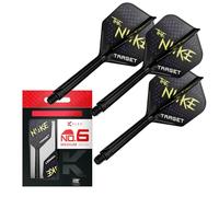 Target Darts Luke Littler Ailettes et Système d'arbre, No.2/No.6 | Pack de 3 Ailettes Kflex All in One, The Nuke Player Edition Accessoires de Fléchettes | Fléchettes K-Flex Court/Intermédiaire/Moyen