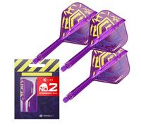 Target Darts Luke Littler Champion du Monde K Flex Flights and Shaft System, No.2 | Le Nuke 2025 Edition Kflex, Tous dans Un Volutes et Tiges Intégrés (Pack de 3) - Intermédiaire, 26mm