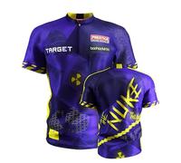 Target Darts Luke Littler Chemise à Pinces 2025, Taille: XL | World Championship Mens Darts Shirt, Adulte Cool Play sans col Dart Top, Jeux de fléchettes Top Hommes, The Nuke Player Edition T Shirt