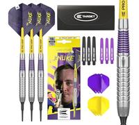 Target Darts Luke Littler Ensemble de Fléchettes à Pointe Souple en Laiton - Fléchettes à Pointe en Pixel 19G, Ensemble de Fléchettes The Nuke Player Edition, Flights de Fléchettes, Flèches et Étui