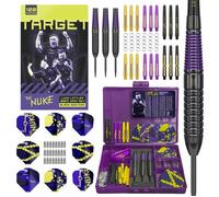 Target Darts Luke Littler Laiton avec Pointes Fixes en Acier Fléchettes, 22G | Tiges Pro Grip et Ailettes Pro Ultra N° 2 | Jeu de Fléchettes Professionnel 100 Pièces Accessoires Tous