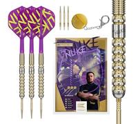 Target Darts Luke Littler Gen 1 Prodigy Fléchettes à Pointe en Acier Swiss Point, Fléchettes en Tungstène à 90%, 23G | Génération 1 Fléchettes à Pointe en Acier Dorées, Sets de Fléchettes