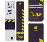 Target Darts Tapis de fléchettes Luke Littler, Le Tapis de fléchettes Nuke | Tapis de fléchettes Oche avec Pointe Souple et Distances de Ligne de Lancer de Pointe en Acier | Tapis antidérapants