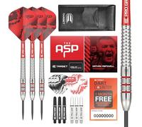 Target Darts Nathan Aspinall 24G Tungsten Steel Tip Darts Set - 9 Arbres Pro Grip - 9 Pro Ultra Flights - Dart Wallet - Dart Counter App Coupon Bundle