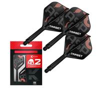 TARGET Darts Nathan Aspinall K Flex Flights and Shaft System, No.2 (Intermédiaire, 26 mm) | Pack de 3 Accessoires de fléchettes Kflex All in One Flights, Player Edition | Potence de fléchette K-Flex