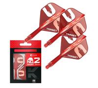 Target Darts Nathan Aspinall Le Asp Ailettes et Tiges Système, Rouge | N° 2 Kflex - Court (19mm) Tout-en-Un K Flex Ailettes et Tiges, Professionnels Fléchettes Accessoires