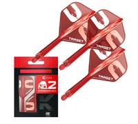 Target Darts Nathan Aspinall Le Asp Ailettes et Tiges Système, Rouge | N° 2 Kflex - Intermédiaire (26mm) Tout-en-Un K Flex Ailettes et Tiges, Professionnels Fléchettes Accessoires