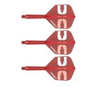 Target Darts Nathan Aspinall Le Asp K-Flex Ailettes et Tiges Système, Rouge | N° 2/ N° 6 Kflex - Court (19mm), Intermédiaire (26mm), and Moyen (33mm) Tout-en-Un K Flex Ailettes et Tiges