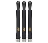 Target Darts Phil Taylor Gen 11 Power 9-Five Shafts, Flèches de fléchettes en Titane Raw Power Pack de 3 - Phil Taylor G11 Black Shaft Set - Short/Intermediate/Medium Length