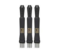 Target Darts Phil Taylor Gen 11 Power 9-Five Shafts, Flèches de fléchettes en Titane Raw Power Pack de 3 - Phil Taylor G11 Black Shaft Set - Short/Intermediate/Medium Length