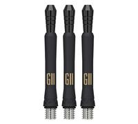 Target Darts Phil Taylor Gen 11 Power 9-Five Shafts, Flèches de fléchettes Raw Power Titanium Pack of 3 | Phil Taylor G11 Black Shaft Set, Professional Dart Accessories - Intermediate Length