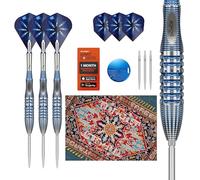 Target Darts Phil Taylor Jeu de Fléchettes Gx2 à Pointe en Acier, 26G | Fléchettes 95% Tungstène, Ailettes Pro Ultra N° 6/Vapor S et Tiges Power Titanium, Pointes Swiss Nano Argentées Outil SP
