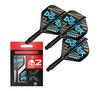 Target Darts Phil Taylor K Flex Système de Volants et D'arbres, No.2 | Pack de 3 Fléchettes Kflex All in One, Édition Player Accessoires de Fléchettes | Tige Fléchettes - Court (19mm)