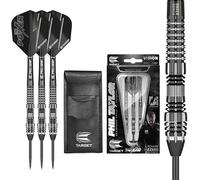 Target Darts Phil Taylor Power 8-Zero 4 Fléchettes à Pointe d'acier Noir, 80% Jeu de fléchettes en tungstène, P8Z4, 23G | Fléchettes avec Points Fixes Edition Joueur | Étui à fléchettes Noir Inclus